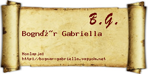 Bognár Gabriella névjegykártya