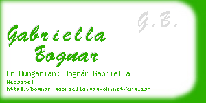 gabriella bognar business card