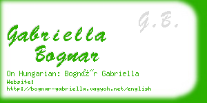 gabriella bognar business card